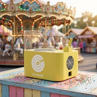 Machine à Barbe à Papa Semi-Automatique de Comptoir Commerciale avec Housse Anti-Poussière pour Kiosque de Plage et Parc d'Attractions