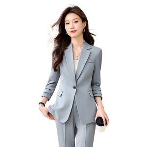 Women's Professional Suit Set Autumn Three Quarter Sleeve Anti-Wrinkle Office Lady Formal Wear For Work Job Interview - Product Image 5