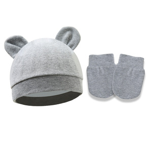 Ensemble 2 pièces bonnet et moufles anti-griffures en coton pour bébé, motif oreilles <span class=keywords><strong>de</strong></span> <span class=keywords><strong>Mickey</strong></span>, 0-3 mois - Product Image 3