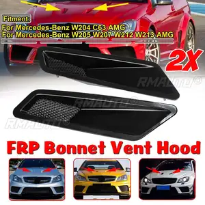 2X xe mui xe không khí Vent Air intake Scoop nắp ca-pô louvers cho Mercedes cho Benz w204 C63 W205 w207 W212 W213 cho AMG Sedan cho Coupe