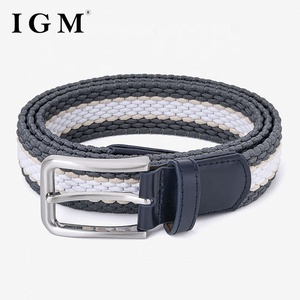 <span class=keywords><strong>Ceinture</strong></span> ajustable en tissu <span class=keywords><strong>élastique</strong></span> tressé pour homme avec <span class=keywords><strong>boucle</strong></span> en alliage de zinc - Product Image 2
