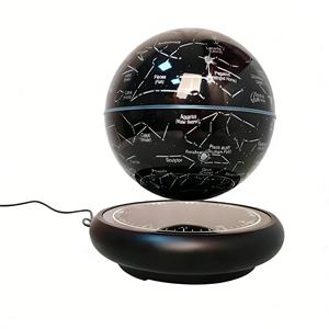 HCNT Speaker Night Light Magnetic Levitating Starry Globe Lamp 16 Colors Gradient Base 16 Colors <b>Change</b> for Globe 360° Rotation - Product Image 1