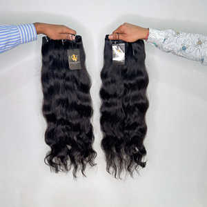 Proveedores de cabello indio sin procesar, cabello humano natural negro, cabello natural y rizado ondulado - Product Image 2