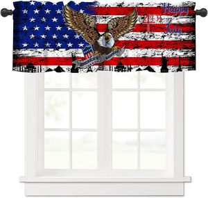 Tenda Corta Decorativa <span class=keywords><strong>per</strong></span> Finestra <span class=keywords><strong>per</strong></span> il Giorno dell'Indipendenza, Stampa Aquila e Bandiera USA <span class=keywords><strong>per</strong></span> 4 Luglio, <span class=keywords><strong>per</strong></span> Casa, Feste e Cucina - Product Image 1