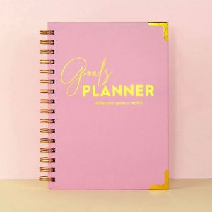 Custom Print Logo 2025 <b>A5</b> Spiral Binding Hardcover Paper Cover Goal Life Diary Journal Planner Agenda <b>Notebook</b> 369 Pages for - Product Image 6