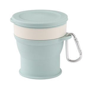 Stock Collapsible Travel Mug Lightweight Silicone Cup Leak-Proof <b>Lid</b> Dishwasher <b>Microwave</b> Safe Heat-Resistant Portable Outdoor - Product Image 1