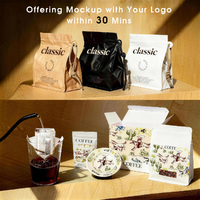 Sachets de café filtre jetables personnalisés imprimés, qualité alimentaire, 10g, petits sachets portables pour boîte de café filtre