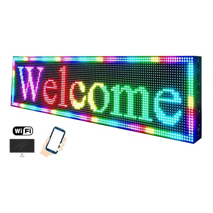 Наружная P10 RGB полноцветная WiFi программируемая Светодиодная доска с яркой прокручивающейся вывеской для наружной рекламы