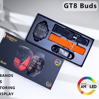 Jam Tangan Pintar HD 2-in-1 Buds TWS Lintas Batas Baru Android IOS Dapat Melakukan Panggilan Monitor Detak Jantung Saat Olahraga Layar IPS Persegi Silikon