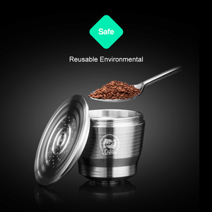 Cápsulas reutilizables <span class=keywords><strong>de</strong></span> acero inoxidable iCafilas, cápsulas <span class=keywords><strong>recargables</strong></span> <span class=keywords><strong>de</strong></span> café Crema, cápsulas con tapas reutilizables compatibles con Nespreso-s - Product Image 4