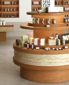 Soporte de exhibición de varios niveles moderno de moda Soporte de Isla de centro redondo multifuncional para tienda - Product Image 3