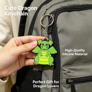 <b>Customized</b> Design Hot Selling Cartoon 2D Personalized Gift PVC Keychain <b>Key</b> Ring Charms - Product Image 4