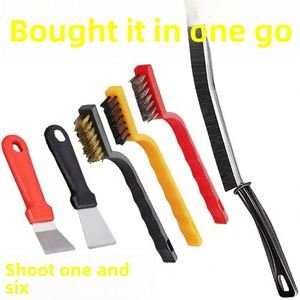Multifunctional Kitchen Stove Cleaner <b>Brush</b> Scraper Gap Oil Remover Range Hood Steel Wire <b>Brush</b> Deep <b>Cleaning</b> Tools - Product Image 5