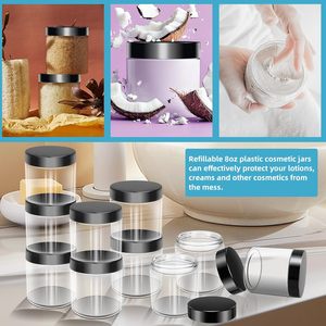 Pot en plastique PET biodégradable de haute qualité, grande capacité, 50 ml, 60 ml, 80 ml, 100 ml, 200 ml, 250 ml, 500 ml, avec couvercle en aluminium - Product Image 5