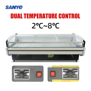 <span class=keywords><strong>Vitrine</strong></span> de viande de fenêtre avant de haute qualité, réfrigérateur de supermarché, congélateur de viande, réfrigérateur de bœuf Commercial, présentoirs de viande - Product Image 3