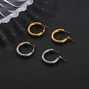 Boucles d'oreilles créoles classiques en acier inoxydable couleur <span class=keywords><strong>or</strong></span> avec strass en cristal, motif croix chrétienne, grandes, cadeaux pour femmes - Product Image 4