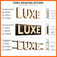 Letrero Luminoso LED 3D Personalizado de Lujo con Espejo Dorado, Letrero Iluminado Retroiluminado para Interiores y Exteriores, Logotipo de Marca para Salón de Belleza y Spa, Letrero LED con Nombre para Negocios