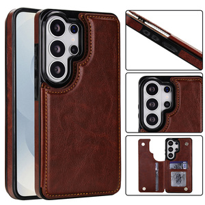 Funda de Lujo para Teléfono con Ranuras para Tarjetas, Cubierta Trasera de Cuero PU para <span class=keywords><strong>Samsung</strong></span> S26 Ultra S25 S24 S23 S22 S21 S20 Note20 A56 A36 A26 A35 - Product Image 2