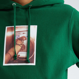 เสื้อมีฮู้ดของผู้ชายแฟชั่นใหม่ที่กำหนดเองสีทึบผ้าฝ้ายผสมโอเวอร์ไซส์พิมพ์ลายพิมพ์ไหล่ตก - Product Image 5