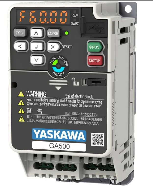 Yaskawa GA50C4038EBAA GA500 IP20 15kW/18.5kW 400V 3ph ACインバータードライブ、DBr、STO、C2 EMC