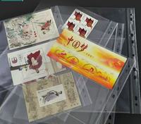 MINGT 9 trous PP Pages Timbres de billets de banque Timbres en feuille avec 3 poches