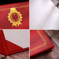 Carpeta de Presentación de Cuero PU Azul Marino A4 con Logotipo Personalizado para Certificados de Graduación, Escuelas, Universidades, Papel Digital UV
