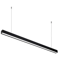 Luz LED colgante, 120cm, 36W, negro, plata, blanco