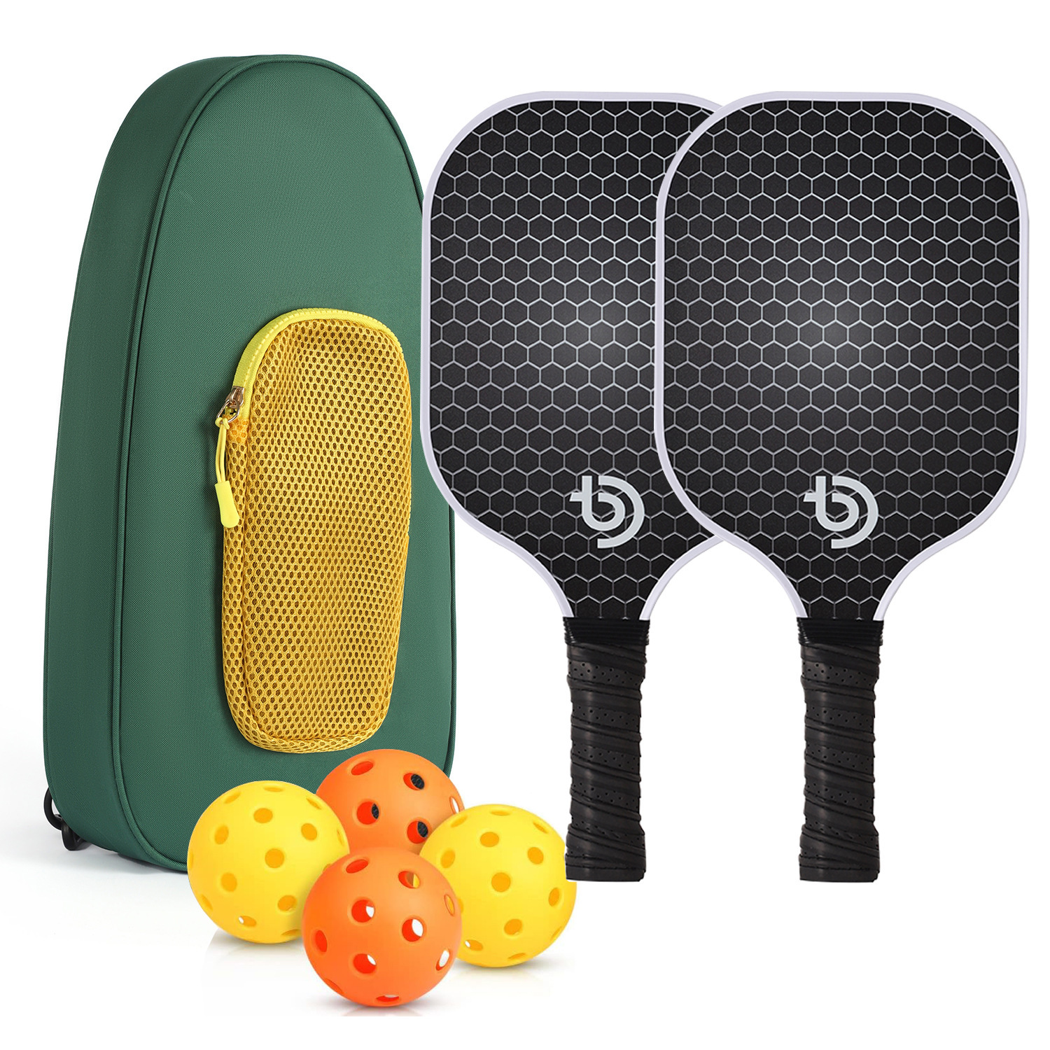 USAPA Certified Fiberglass Pickleball Paddle Honeycomb Core Durable Carbon Fiber Cover for School Training Factory Ready Stock