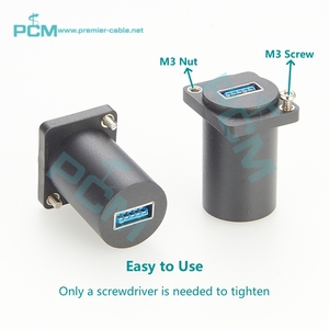 D-loại nhà ở USB3.0 loại một nữ để nữ feedthrough XLR Shell Bảng điều chỉnh gắn kết Bộ chuyển đổi tương thích vách đá datapro REAN Neutrik - Product Image 3