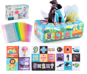 Chất lượng cao 3D vải có thể giặt mô hộp cảm giác đồ chơi với mềm Crinkle quần áo giấy bé yên tĩnh cuốn sách - Product Image 6