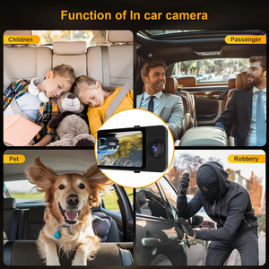 11インチ 4Kタッチスクリーン <span class=keywords><strong>3</strong></span>カメラ搭載 ドライブレコーダー（ミラー型、超高感度夜間撮影対応、CarPlay/Android Auto対応） - Product Image 2