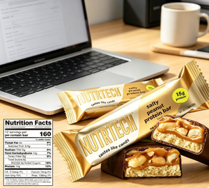 Barres protéinées énergétiques pour la gym OEM/ODM, riches en protéines, collations nutritives, faibles en sucre, sans gluten, saveur chocolat, en boîte pour adultes - Product Image 6
