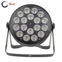 Projecteur LED PAR plat à succès pour scène, 18x10W RGBW 4-en-1, pleine couleur, avec boîtier en aluminium