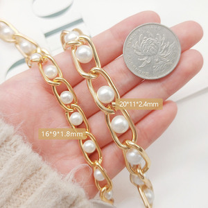 Sangle de sac en chaîne de perles d'aluminium, accessoire décoratif, placage de haute qualité, printemps 2023 - Product Image 2