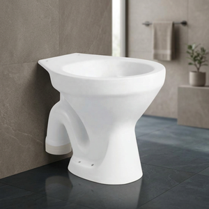 WC monobloc en céramique blanc de style européen, réservoir encastré, à poser au sol, écologique, pour villa - Product Image 4