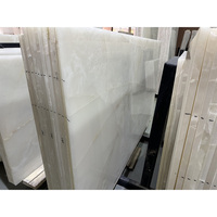 Décoration d'intérieur, véritable pierre d'onyx blanc transparent pour carrelage de sol et de mur et dessus de bar