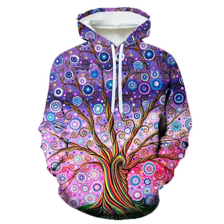 Purple Trippy Psychedelic Mandala Unisex Hoodie