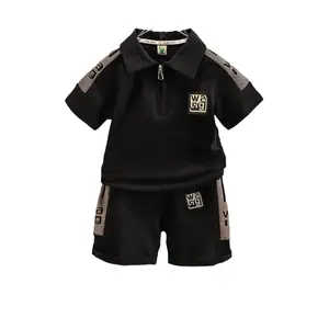 Soft Dynamic Boys Summer Set Polo Shirts Clothes For Boys Children Clothing Wholesale Boy Sets Sets For Children