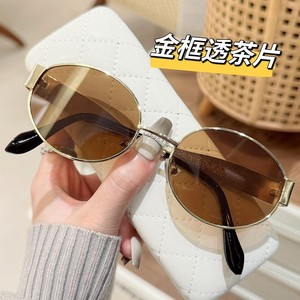 Famous Brocade Oval Sunglasses <b>Gold</b> <b>Frame</b> Polarized PC Lens Outdoor Use - Product Image 4