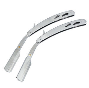 2025 vendita calda lame con Logo personalizzato rasoio da <span class=keywords><strong>barba</strong></span> nero manico solido in acciaio inossidabile <span class=keywords><strong>barbiere</strong></span> rasoio a bordo dritto - Product Image 6