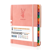 Carnet de notes avec index A-Z, agenda en cuir PU avec serrure pour le bureau et la maison, pour la conservation des documents confidentiels