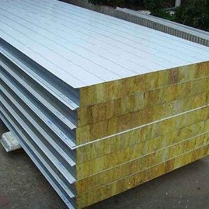 Panneau sandwich en laine de roche 1200 mm en acier galvanisé résistant au feu pour mur extérieur usage industriel - Product Image 3