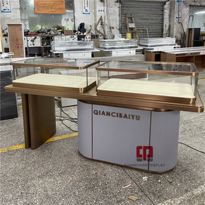 Vetrina moderna di lusso per gioielli con serratura elettronica produttore di vetrine per gioielli in acciaio inossidabile in metallo personalizzato - Product Image 2