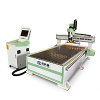 Machine CNC industrielle robuste pour le travail du bois, 3 axes, commande Syntec, changeur d'outils automatique, routeur