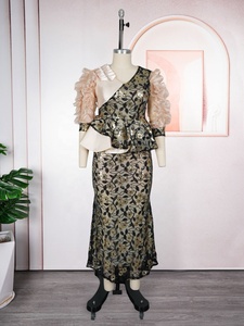 Nouvelle robe <span class=keywords><strong>Kanga</strong></span> en coton perlé et paillettes, grande taille, robe de soirée élégante pour femmes européennes, robe longue de style africain luxueuse - Product Image 6
