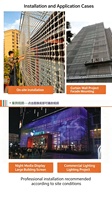 Écran LED en maille flexible étanche IP65 P50 P100 DC12V, éclairage pixelisé pour façade de bâtiment extérieur, mur-rideau média, affichage LED en maille