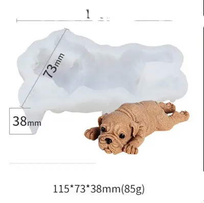 Лидер продаж, силиконовая форма для мыла и пудинга в форме милой собаки