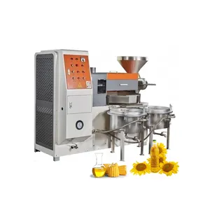 6YL 300-400kg/hour cold&hot oil press machine automatic screw oil press machine with vacuum oil filters