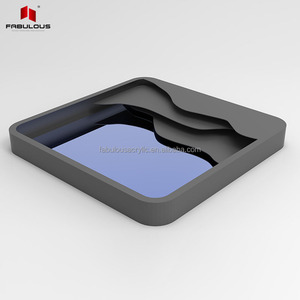 Fabricants fabuleux <span class=keywords><strong>miroir</strong></span> mural stéréoscopique carré en acrylique personnalisé <span class=keywords><strong>miroir</strong></span> de maquillage LED anti-rayures - Product Image 2