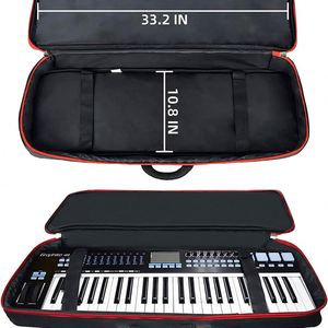 Échantillon gratuit : Housse de transport pour clavier 61 touches en tissu 420D rembourrée avec poignée et bandoulière réglable - Product Image 1